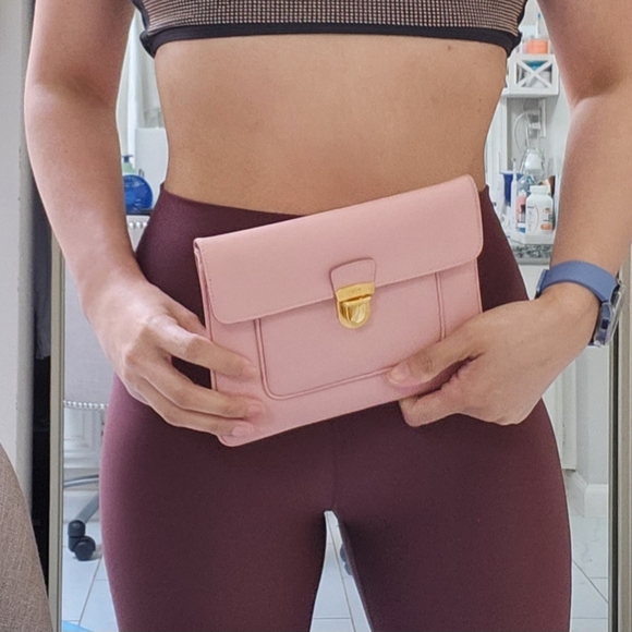 AUTHENTIC PRADA Contenitori Piatti Pink Orchidea Saffiano Clutch - Picture 13 of 16